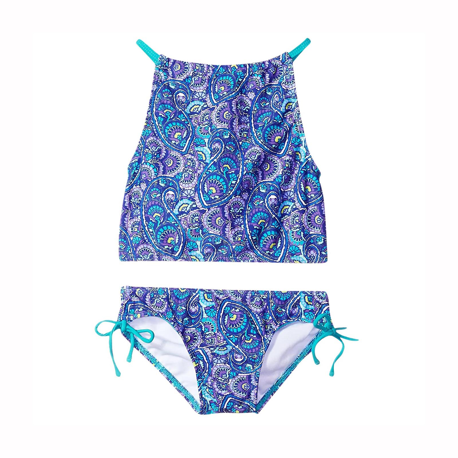 MZXELPRJD Girls Swimming Suits Sleeveless Fruit Gift Print 2pc Bikini for Bathing Suits for Girls 10-12 Teen Girl Bathing Suits Tropical Bathing Suit